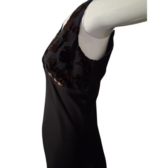 Y2K Silk Babydoll Velvet Burnout Womens sz 6 Whimsigoth Vampire Witchcore Dress - Picture 8 of 12